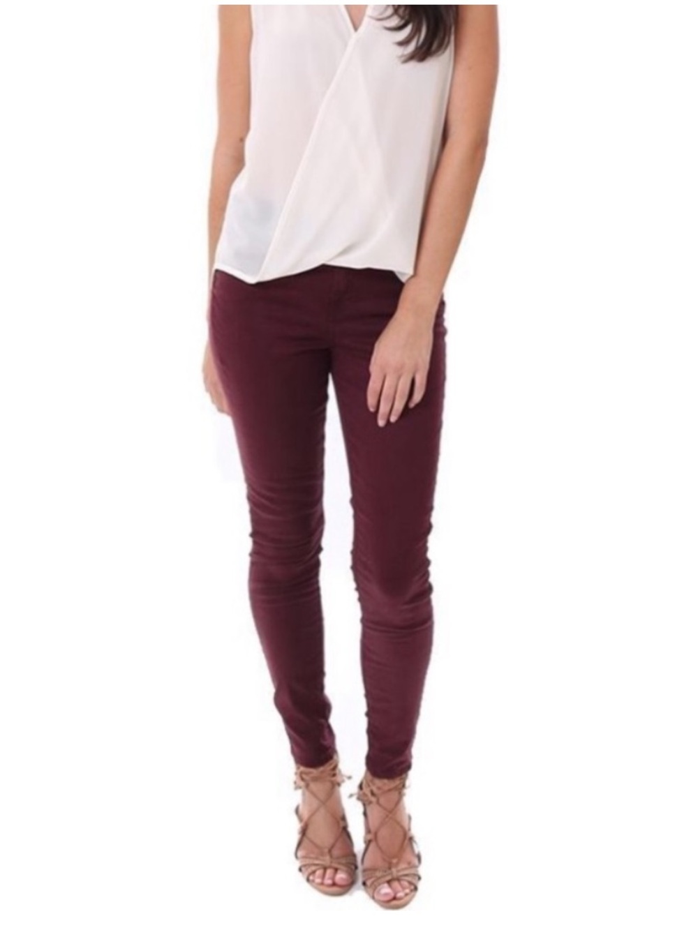 7 For All Mankind Maroon Jeans